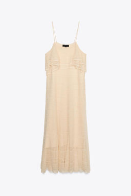 POINTELLE KNIT RUFFLED DRESS - Zara фото 8