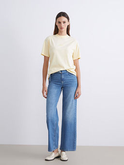 Wideleg Kad?n Jean Pantolon