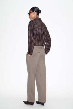mid-waist BARREL TROUSERS - Zara фото 4