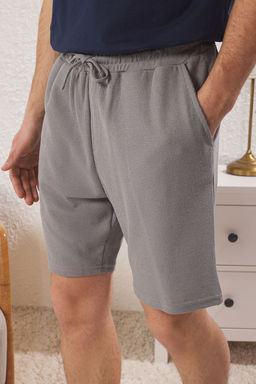 TRENDYOL MAN Lacivert Gri Regular Fit Dokulu Sortlu Orme Pijama Tak?m? TMNSS25PT00021 - Trendyolmilla фото 10