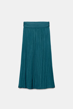 FALDA MIDI SATINADA / Azul pato - Zara фото 8