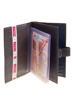 Обложка для паспорта и автодокументов из натуральной кожи, цвет шоколад - Greta фото 2