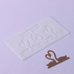 Цена за 3 шт. Форма для шоколада Пара лебедей, силикон, 3 ячейки, 20?10.5?0.3 см, прозрачная