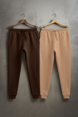 TRENDYOL MAN Gri-Siyah Regular/Normal Kesim Pacas? Lastikli Jogger 2li Paket Esofman Alt? TMNAW22EA0279 - Trendyolmilla фото 2