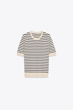 STRIPED KNIT TOP