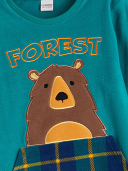 Bisiklet Yaka Polar Erkek ?ocuk Pijama Tak?m?