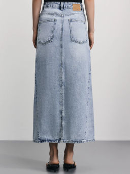 Джинсовая юбка миди / Zarina фото 4