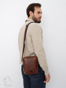 Сумка мужская кожаная 8882-2Z brown Zinimsk