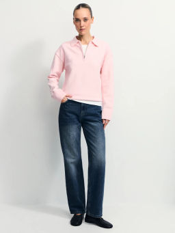 Джемпер поло с молнией / Zarina  фото 2