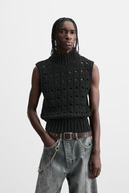 TEXTURED KNIT WAISTCOAT - LIMITED EDITION - Zara фото 2
