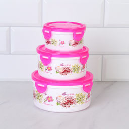 Салатник круглый 3 штуки с крышками / S3K /уп 72/ 300, 600, 1000 мл - ГалеонТрейд фото 3