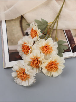 Цветы искусственные «Гвоздика каспар галант», 58×7 см, белые