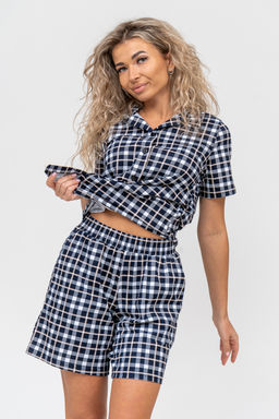 Костюм женский Натали из хлопка в клетку  фото 51