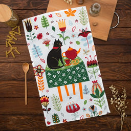 Цена за 2 шт. Полотенце кухонное Кошечка 35?60 см