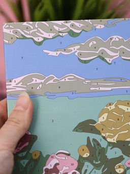 Картина по номерам на подрамнике Draw Me! Yellow-pink flowers, (20*20 см)