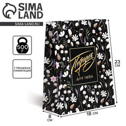 Пакет ламинированный Gift for you, MS 18 х 23 х 8 см - Доступные радости фото 5