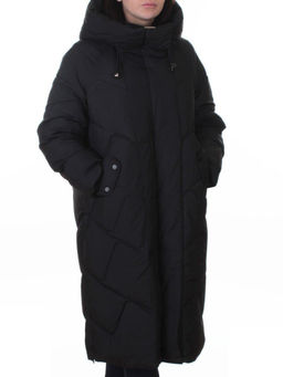 A621 BLACK Пальто зимнее женское (200 гр. холлофайбер)
