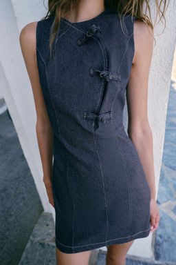 VESTIDO CORTO ALAMARES / ?ndigo - Zara фото 3
