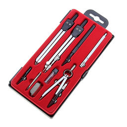 Набор чертёжный 9 предметов, в пластиковом пенале