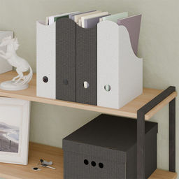 Лотки для бумаг верт., 31*23.5*8.5 см, набор 4 шт., 2 цвета, CLASSIC GREY, шт - Valiant фото 3