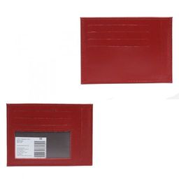 Визитница-кардхолдер Croco-В-207 н/к, 1отд, 9карм, красный матовый (16) 221757