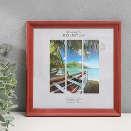 Фоторамка для фото 20×20 см Image Art, Austin, дерево, (стекло), красное дерево