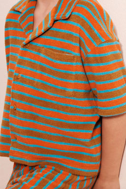 LIMITED EDITION STRIPED TOWELLING POLO SHIRT - Zara фото 3