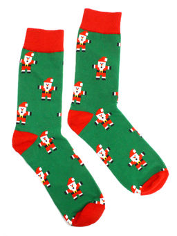 Носки НГ р.40-45 New year Пиксельный Санта - Krumpy фото 4