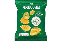Цена за 5 шт. Чипсоны, чипсы со вкусом сметаны и лука, 40 г