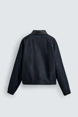 DENIM JACKET WITH CONTRAST COLLAR - Zara фото 9