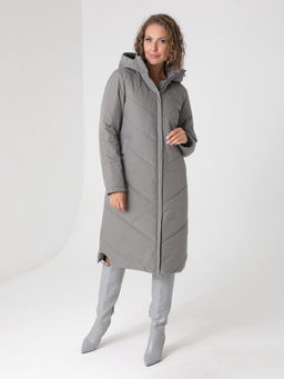 24407 Пальто т.серый - Dizzyway фото 2