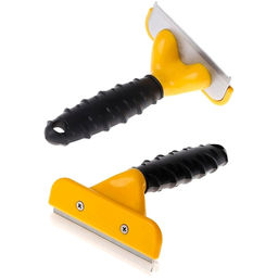 Расческа - пуходерка для вычесывания подшерстка "ЛАПКИ и ЦАРАПКИ", цвет как на фото, 10*15см (блистер)