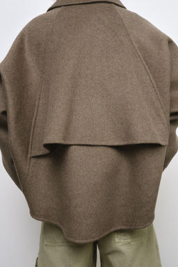 WOOL BLEND JACKET WITH ZIP ZW COLLECTION - Zara фото 5