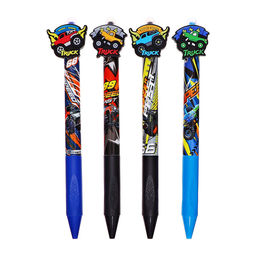 Цена за 36 шт. Стираемая ручка Yalong «Машина», гелевая, автоматическая, синий стержень, узел 0.5 мм, МИКС