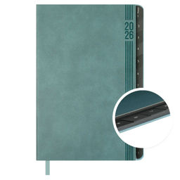 Еженедельник датированный 2026 ESCALADA, А5, 80 л., арт. 70337/ 15 БУЙВОЛ СЕРО-ГОЛУБОЙ