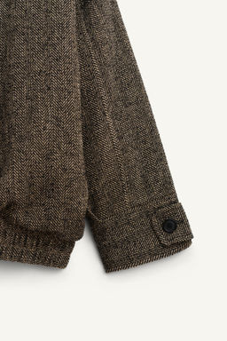 LIMITED EDITION HERRINGBONE COMBINED BOMBER JACKET - Zara фото 10