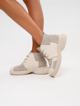 Ботинки 305.927be.Бежевый стар+каменная замша/байка