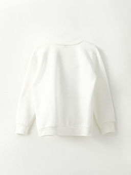 Bisiklet Yaka Bask?l? Uzun Kollu K?z ?ocuk Sweatshirt - Waikiki фото 2