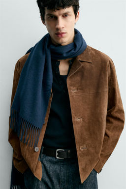 SUEDE LEATHER OVERSHIRT - Zara фото 16