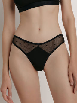 CONTE MESH&DOTS COTTON LBR 1871 black