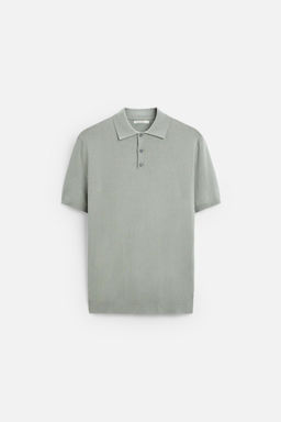 VISCOSE BLEND KNIT POLO SHIRT - Zara фото 38