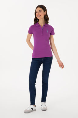 Kad_n Mor Polo Yaka Basic Ti__rt Sepette S_rpriz _ndirim - U.s. polo assn фото 4