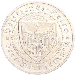 Монета 3 марки 1930 года A Германия 700 лет со дня смерти Вальтера фон дер Фогельвейде