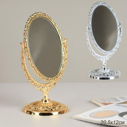 Зеркало настольное 20,5*12 см / CW419-21 /уп 72/