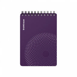 Цена за 4 шт. Блокнот с пластиковой обложкой на спирали ErichKrause Marsalа, фиолетовый, А6, 80 листов, клетка