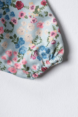 Cok Renkli Pamuklu K?z Cocuk Cicek Desenli Bayraml?k Dokuma Elbise TKDAW25EL00027 - Trendyolmilla фото 4