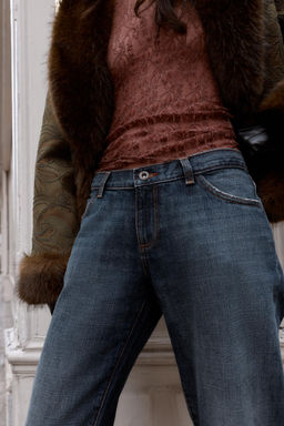 Z1975 LOW-RISE BOOTCUT JEANS - Zara фото 5