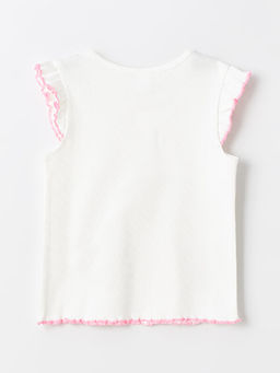 Bisiklet Yaka Bask?l? K?z Bebek Ti??rt - Waikiki фото 2