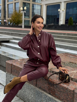 Бомбер AURA 1146-164 бургунди