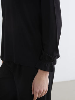 Bisiklet Yaka F?rf?rl? Bluz